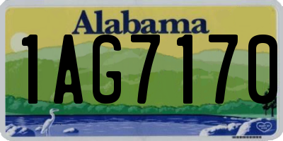 AL license plate 1AG7170