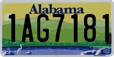 AL license plate 1AG7181