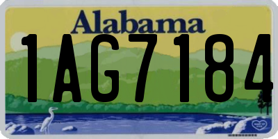 AL license plate 1AG7184
