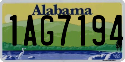 AL license plate 1AG7194