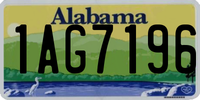 AL license plate 1AG7196