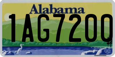 AL license plate 1AG7200
