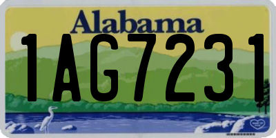 AL license plate 1AG7231