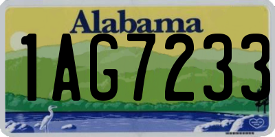 AL license plate 1AG7233