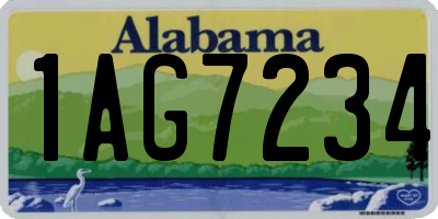 AL license plate 1AG7234