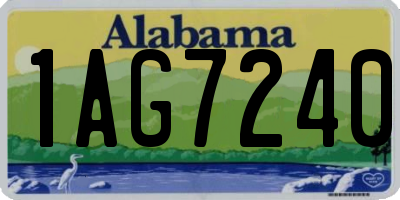 AL license plate 1AG7240