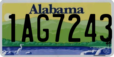 AL license plate 1AG7243