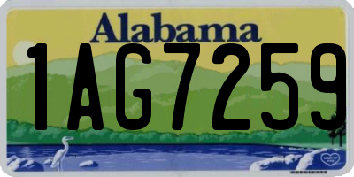AL license plate 1AG7259