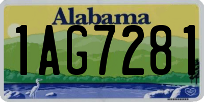 AL license plate 1AG7281