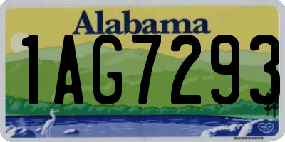 AL license plate 1AG7293