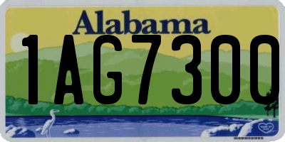 AL license plate 1AG7300
