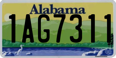 AL license plate 1AG7311