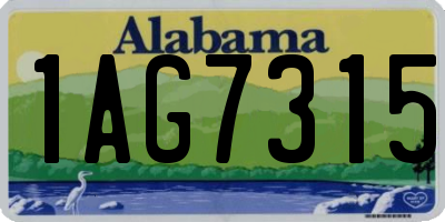 AL license plate 1AG7315