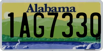AL license plate 1AG7330