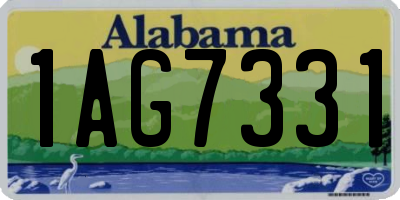AL license plate 1AG7331
