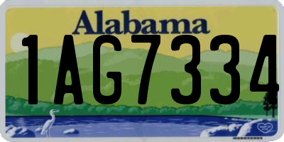 AL license plate 1AG7334