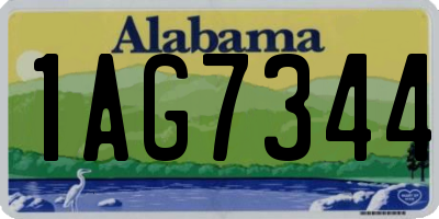 AL license plate 1AG7344