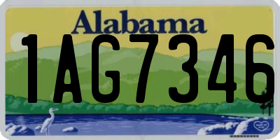 AL license plate 1AG7346