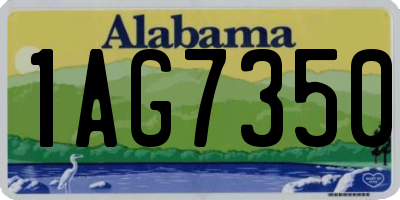 AL license plate 1AG7350