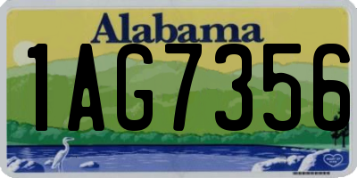 AL license plate 1AG7356