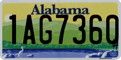 AL license plate 1AG7360