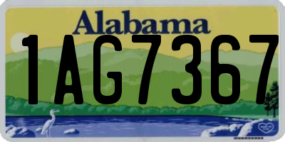 AL license plate 1AG7367