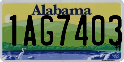 AL license plate 1AG7403
