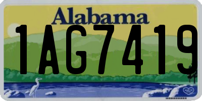 AL license plate 1AG7419