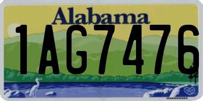 AL license plate 1AG7476