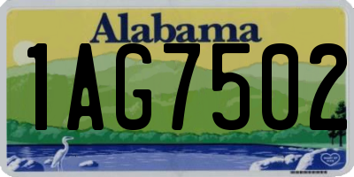 AL license plate 1AG7502