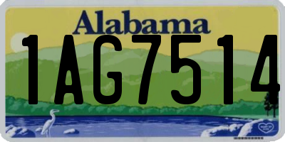 AL license plate 1AG7514