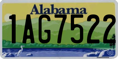 AL license plate 1AG7522