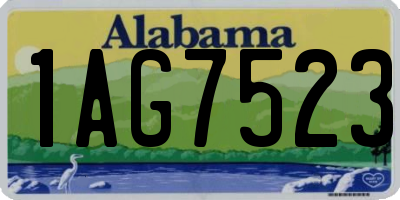 AL license plate 1AG7523