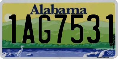 AL license plate 1AG7531