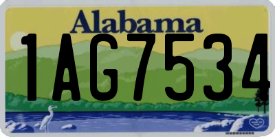 AL license plate 1AG7534