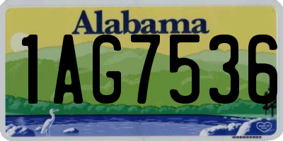 AL license plate 1AG7536