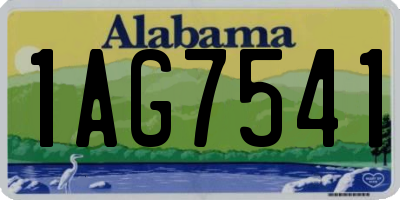 AL license plate 1AG7541