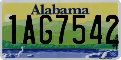 AL license plate 1AG7542