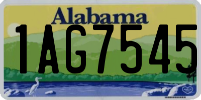 AL license plate 1AG7545