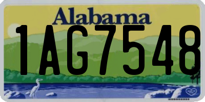 AL license plate 1AG7548