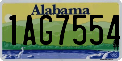 AL license plate 1AG7554