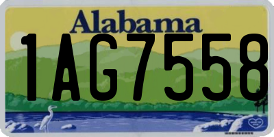 AL license plate 1AG7558
