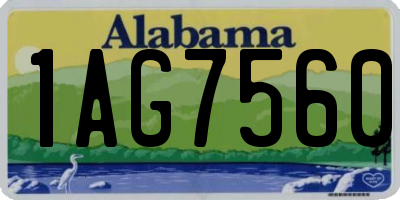AL license plate 1AG7560