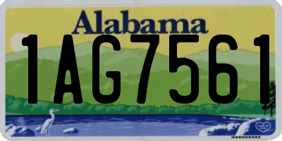 AL license plate 1AG7561