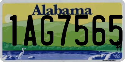 AL license plate 1AG7565
