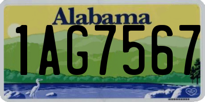 AL license plate 1AG7567