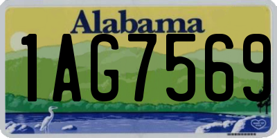 AL license plate 1AG7569