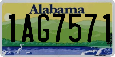 AL license plate 1AG7571