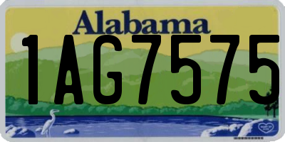 AL license plate 1AG7575