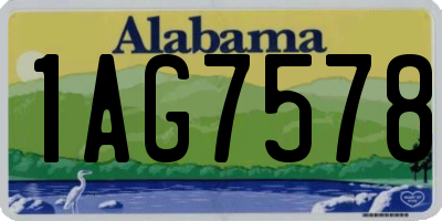 AL license plate 1AG7578